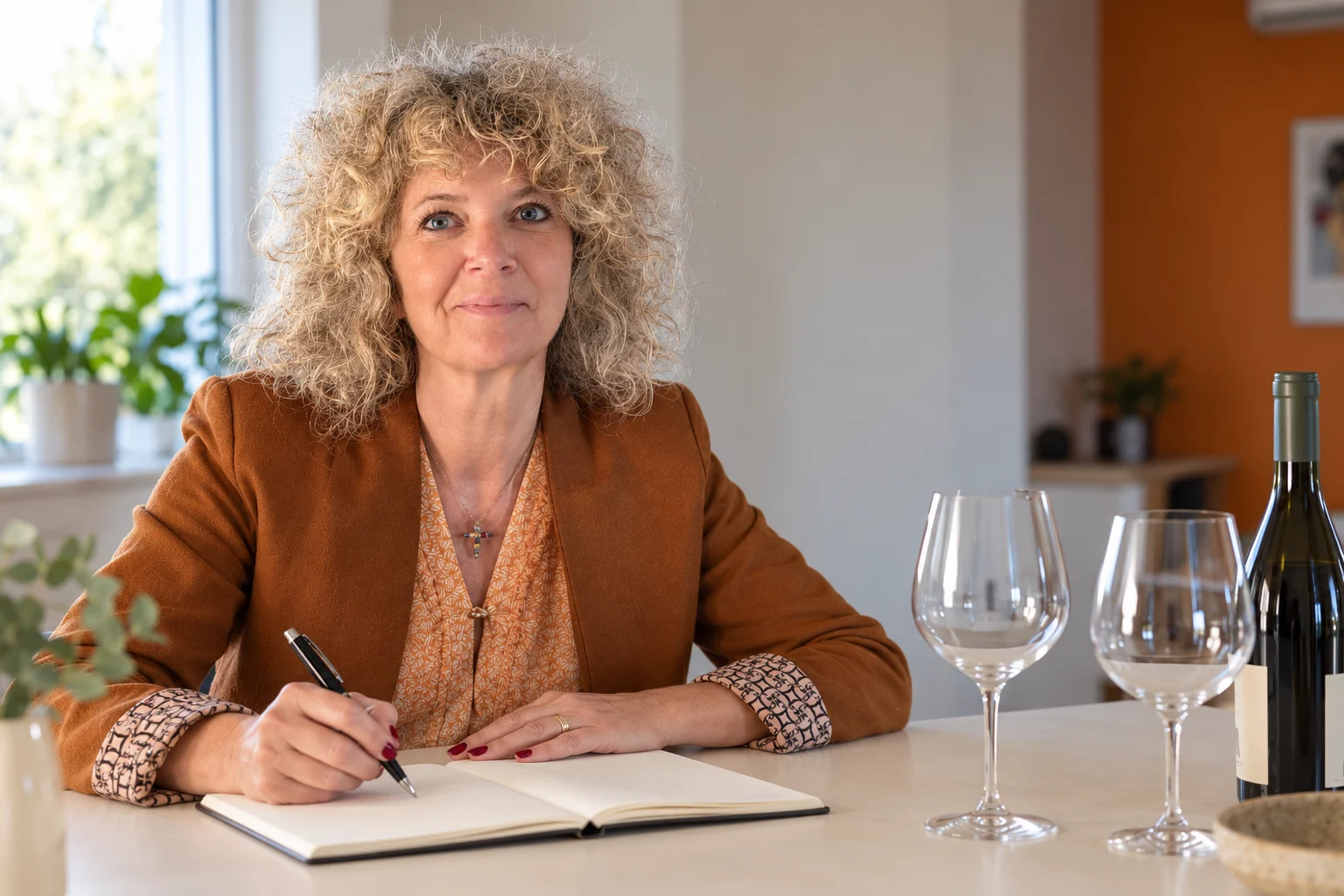 Nadine Rosier prepares a tasting and her notes